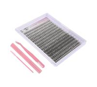 Hemobllo Kit De Extensiones De Pestañas Individuales Diy, 1 Set Segmentado Con Hilos Sintéticos, Herramientas Incluidas, Color Rosa, Para Maquillaje Natural y Portátil
