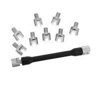 Hemobllo Kit de Llave Dinamométrica Adaptadores Variados para Radios de Motocicleta de Acero al Carbono para Reparación y Ajuste en Motos de Cross