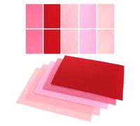 Hemobllo Láminas de Fieltro para Coser 30 Piezas 20X30 CM Tela de Fieltro Suave Rojo y Rosa para Manualidades DIY Patchwork Acolchado Kit de Costura Artística