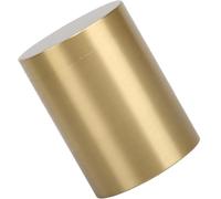 Hemobllo Lata de Té de Cobre Vintage Tapa Doble, Tarro Portátil | Acabado Latón Dorado, Forma Tubular Cuentas, para Hojas de Té y Azúcar en Viajes o Restaurantes