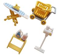 Hemobllo Lavadora de Juguete para Niños Set de Lavado y Limpieza Mini Simulación Realista Accesorios de Juego Seguro para Aprendizaje Cognitivo y Coordinación Manual