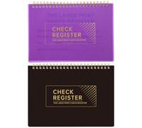 Hemobllo Libro de Cuentas Personal para Cheques Espiral Material Pp y Papel 2 Piezas y Control de Gastos para Gestión Financiera en Oficina y Hogar