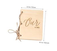 Hemobllo Libros de Votos Matrimoniales de Madera, Cuaderno Rústico para Boda, Manual de Votos para Novios, Accesorios para Ceremonia y Recuerdos de Aniversario