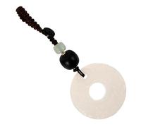 Hemobllo Llavero Colgante de Jade y Doble Mítica, Diseño Étnico, Amuleto de Protección para Llaves y Bolso, Accesorio Femenino Artesanal, Charm para Mochila y Obsequio Original