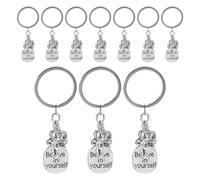 Hemobllo Llavero de Animadora 10 Unidades en Aleación de Zinc Resistente Colgante para Mochila y Bolso Accesorios Inspiradores para Obsequio y Espíritu de Equipo en Niñas