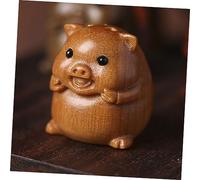Hemobllo Llavero de Madera de Sándalo Cerdo Colgante Adorable Figura Decorativa para Llaves Bolsas DIY Práctico y Versátil para Hogar Oficina Coche