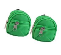 Hemobllo Llavero Mini Mochila de Nylon Verde Cremallera, Colgante Creativo para Guardar Monedas y Llaves, Accesorio Adorable para Bolso o Obsequio