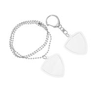Hemobllo Los Jugadores Presentan Guitarras Transparentes Accesorio Portátil Acústico con Joyería Estuche De Exhibición De Púas De Guitarra para Guardar Collares Llaveros Púa