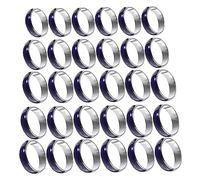 Hemobllo Lote De 50 Anillos De Humor Que Cambian De Color, 16-20 Mm, Acero Inoxidable, Para Mujeres y Hombres, Joyería Divertida Para Uso Diario y Ocasiones Obsequios