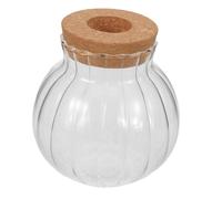 Hemobllo Macetero de Cristal Transparente Pequeño con Tapa de Corcho, Jarrón Hidropónico para Propagación de Plantas Acuáticas, Jardinera Ecológica Adecuado para Escritorio, Oficina