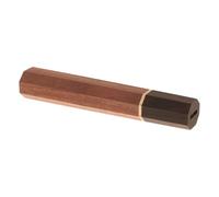 Hemobllo Mango de Madera Octogonal de Repuesto Collar Metálico | Diseño Tradicional Japonés, Acabado Marrón Natural, Compatible Cuchillos y Sashimi, Adecuado para Chefs Profesionales