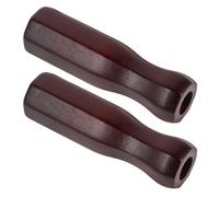 Hemobllo Mangos de Futbolín de Madera Maciza Octogonales, 2 Piezas en Color Vino Tinto, Repuesto para Varillas de Mesa de Futbolín, Accesorios para Juego de Interior, Control