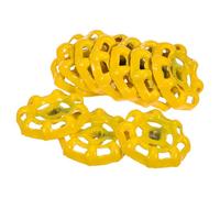 Hemobllo Manija de Rueda Fundida de Hierro para Válvula de Compuerta 10 Piezas Amarillas Manijas de Grifo para Exteriores Repuesto Resistente para Sistema de Agua de Jardín