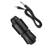 Hemobllo Máquina de Tatuar Tipo Pluma Rotativa de Aleación de Aluminio, Conexión Rca, Negra, Rápida, para Diseños Personalizados en Epidermis