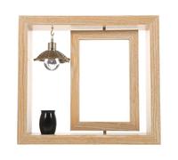 Hemobllo Marco Giratorio con Urna Pequeña para Cenizas y Marco de Fotos Memorial para Mascotas y Familiares Madera Resistente Foto Urna Negra Exhibidor Conmemorativo Duradero