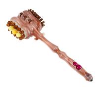 Hemobllo Martillo de Masaje Corporal de Mano de Plástico Doble Cabeza Ligero y Portátil para Espalda y Cuerpo Masajeador Corporal Eficaz para Relajación y Alivio Muscular en Casa y Viaje