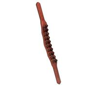 Hemobllo Masajeador de Madera Palo de Masaje 20 Cuentas para Terapia Corporal en Tiendas de Masajes Varilla de Madera Maciza Color Oscuro