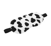 Hemobllo Máscara para Dormir de Peluche Transpirable Cubiertas Ojos para Dormir Abertura, Color Blanco y Negro, Antifaz Nocturno Suave para Mujeres y Hombres, Adecuado para Descanso E
