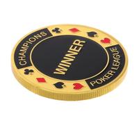 Hemobllo Metal Poker Guard Coin Distinctive Texas Hold Accessory Lightweight Collectible Souvenir For Poker Enthusiasts Luck Medal Portable Game Token