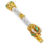 Hemobllo Mezuzah Metálica Religiosa con Verde Decoración Judía para Puerta Accesorio de Bendición para Hogar y Regalo Significativo