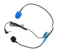 Hemobllo Micrófono de Diadema Azul para Discursos y Vlogging, Confiable y Fácil de Usar Material de Metal y Esponja para Mayor Comodidad