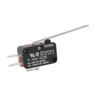 Hemobllo Microinterruptor de Límite V-153-1c25 Brazo de Palanca Largo, Acción Momentánea, Material Plástico y Metal, 15a 250vac para Control Industrial