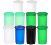 Hemobllo Mini Botellas y Pastilleros de Plástico para Almacenamiento, Pack de 10 Unidades, Recipientes Sellados a Prueba de Agua para Medicamentos y Objetos Pequeños Color Aleatorio
