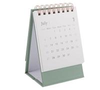 Hemobllo Mini Calendario de Escritorio 2026 Plegable Pequeño Verde, Calendario Permanente Mensual para Oficina y Hogar, Planificador Diario Compacto para Organización y Ahorro de Espacio