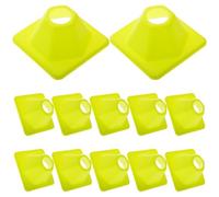 Hemobllo Mini Cono de Entrenamiento de Fútbol para Agilidad y Velocidad | PE Amarillo, Borde Superior Ensanchado, Portátil y Visible, Uso Interior en Baja Luz, Resiste Deformación