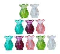 Hemobllo Mini Jarrones Miniatura para Casa De Muñecas, 10 Piezas Multicolor, Decoración Pequeña para Hogar, Accesorios Decorativos para Sala, Conjunto De 5 Colores x 2 Unidades Cada Uno