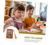 Hemobllo Mini Kalimba de Madera Portátil Piano de Pulgar Ligero y Duradero Instrumento Musical para Principiantes y Adultos Diseño Suave y Cómodo para y Practicar