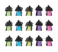 Hemobllo Mini Luces LED Artesanales de Resina 15 Piezas, Colores Amarillo Verde Azul Morado Fucsia, Lámparas Miniatura para Jardín de Hadas, Casas de Muñecas y Decoración de Acuarios