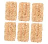 Hemobllo Mini Pajar de Paja Falso para Casa de Muñecas, Decoración de Escena Granja en Miniatura, 6 Piezas Compactas para Accesorios Fotográficos y Decoración Exterior
