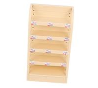 Hemobllo Miniature Dollhouse Multi Layer Display Shelf For Pretend Play Mini Supermarket Storage Rack with Neat Organization For Dollhouse Kitchen Accessories and Food