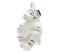 Hemobllo Mochila De Peluche De Tigre para Niños Gris Bolsa Escolar De Felpa Ajustable Mochila De Animales De Dibujos Animados para Estudiantes Tamaño Pequeño