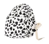 Hemobllo Mochila Escolar con Estampado de Vaca de Peluche y Tacto Cómodo Gran Capacidad Adecuada para Compras y Fiestas Escolares