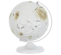 Hemobllo Modelo de Globo Lunar Educativo de Ciencias para Enseñanza Geográfica con Material de Hierro y Plástico, Esfera Estilizada Adecuado para Aula y Decoración de Oficina