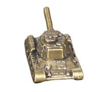 Hemobllo Modelo de Tanque del Ejército, Decoración de Tanques Militares, Miniatura Vintage de Latón y Cobre, Color Dorado, para Escritorio, Oficina y Estantería, Coleccionistas de Historia