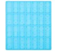 Hemobllo Molde de Dominó de Silicona para Fundición de Resina, Fácil de Usar y Resistente al Desgarro, Adecuado para Manualidades DIY en Color Azul