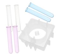 Hemobllo Molde De Jarrón para Tubos De Ensayo Moldes De Silicona para Base De Florero Hidropónico Soporte para Tubos De Ensayo Decoración Creativa para Planta Pequeña Fabricación De