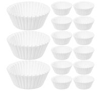 Hemobllo Moldes de Papel Diseño Sencillo y Práctico para Cupcakes Blancos 1000 Piezas Suministros para Hornear Desechables para Hacer Magdalenas