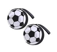 Hemobllo Monedero Redondo de Fútbol 2 Piezas, Caja de Hojalata Compacta y Ligera, Resistente para Guardar Monedas y Snacks, Adecuado para Amantes del Fútbol y Uso Diario, Accesorio