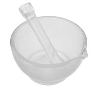 Hemobllo Mortero de Vidrio Resistente Altas Temperaturas para Laboratorio para Muestras y Precisión Científica Fácil de Limpiar y Duradero para Experimentos de Química y Física