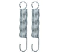Hemobllo Muelles para sillas de Exterior, Muelle de tensión del Mecanismo de, Acero Plata, 2 Piezas, Cuello Largo con Gancho Doble, para Muebles de Exterior