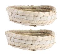 Hemobllo Nidos para Aves de Cría y Eclosión de Paja Natural, Nido de Descanso Transpirable Tamaño Estándar, Suministros para Mascotas en Interiores y Exteriores, para Aves Domésticas