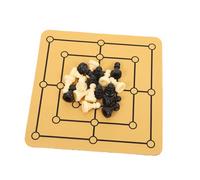 Hemobllo Nine Mens Morris Juego de Mesa Portátil con Tablero y Piezas Juego de Clásico para Entretenimiento Familiar y Reuniones
