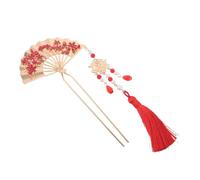 Hemobllo Nueva Horquilla de Estilo Chino Borlas con Diseño Floral Horquilla Hanfu para Mujer Accesorios de Disfraz para Boda Fiesta Hanfu Cosplay