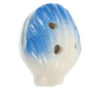 Hemobllo Ocarina de Cerámica Clásica de 6 Agujeros en Forma de Concha Azul, Instrumento Musical Duradero para Niños y Principiantes, Adecuado para Práctica y Decoración