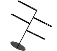 Hemobllo Organizador de Joyas y Colgador de Pendientes en Hierro Negro, Soporte 40 Agujeros para Collares, Estante Compacto para Almacenamiento en Escritorio