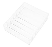 Hemobllo Organizador de Maquillaje Transparente para Sombras de Ojos, Soporte de Plástico Ultradelgado Compartimentos, Adecuado para Tocador y Encimera, Caja Organizadora de Cosméticos